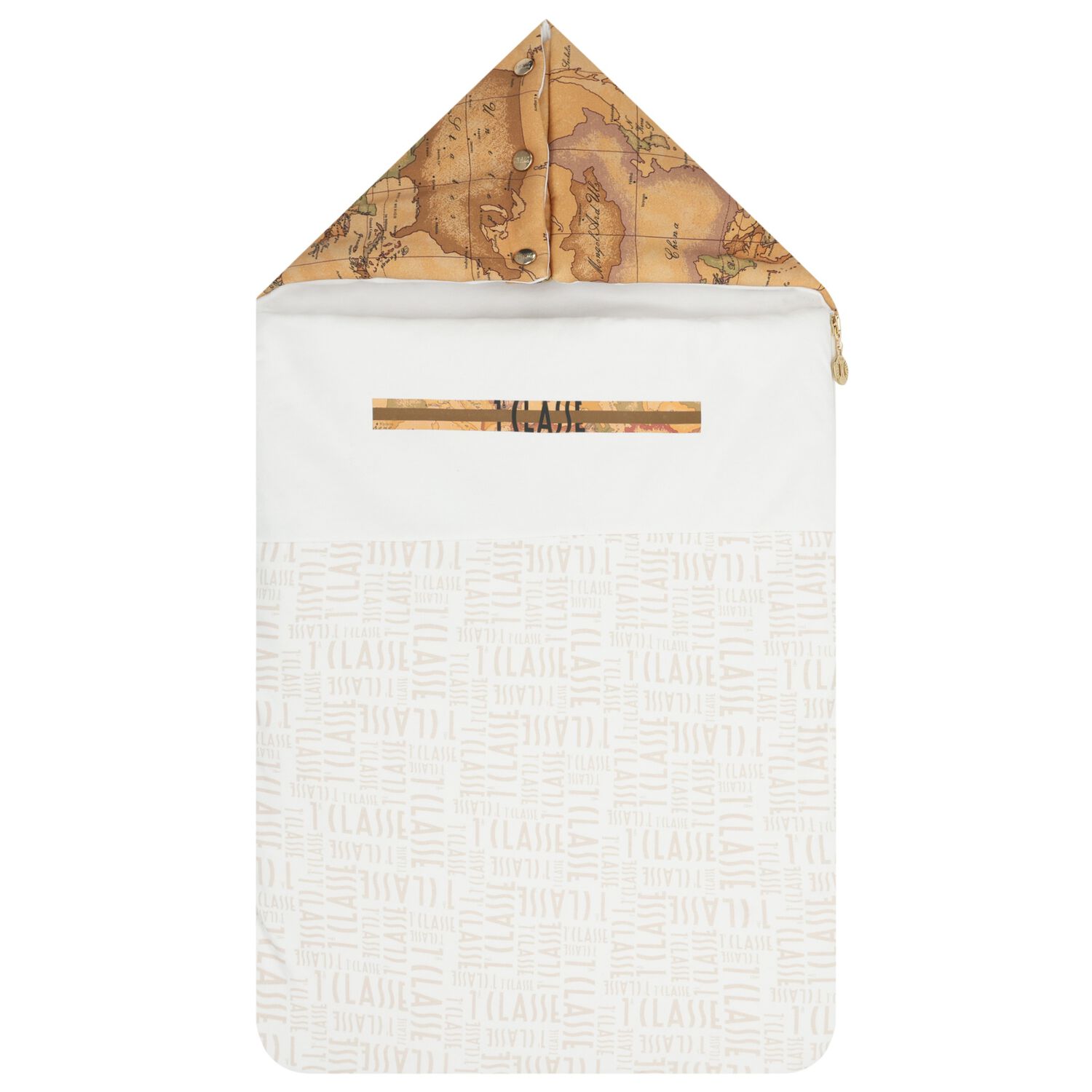 White & Beige Geo Map Baby Nest, 1, hi-res