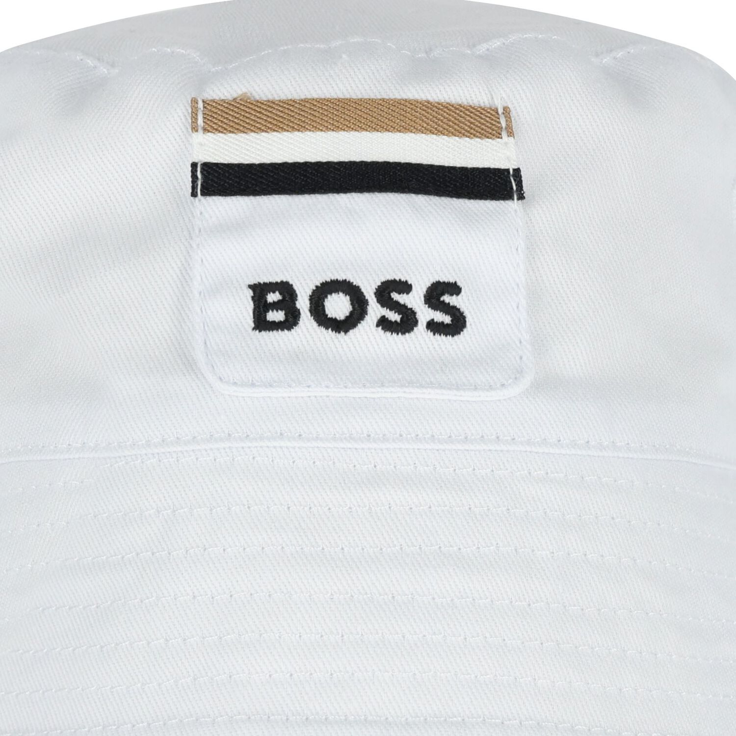 Baby Boys White Logo Hat , 1, hi-res