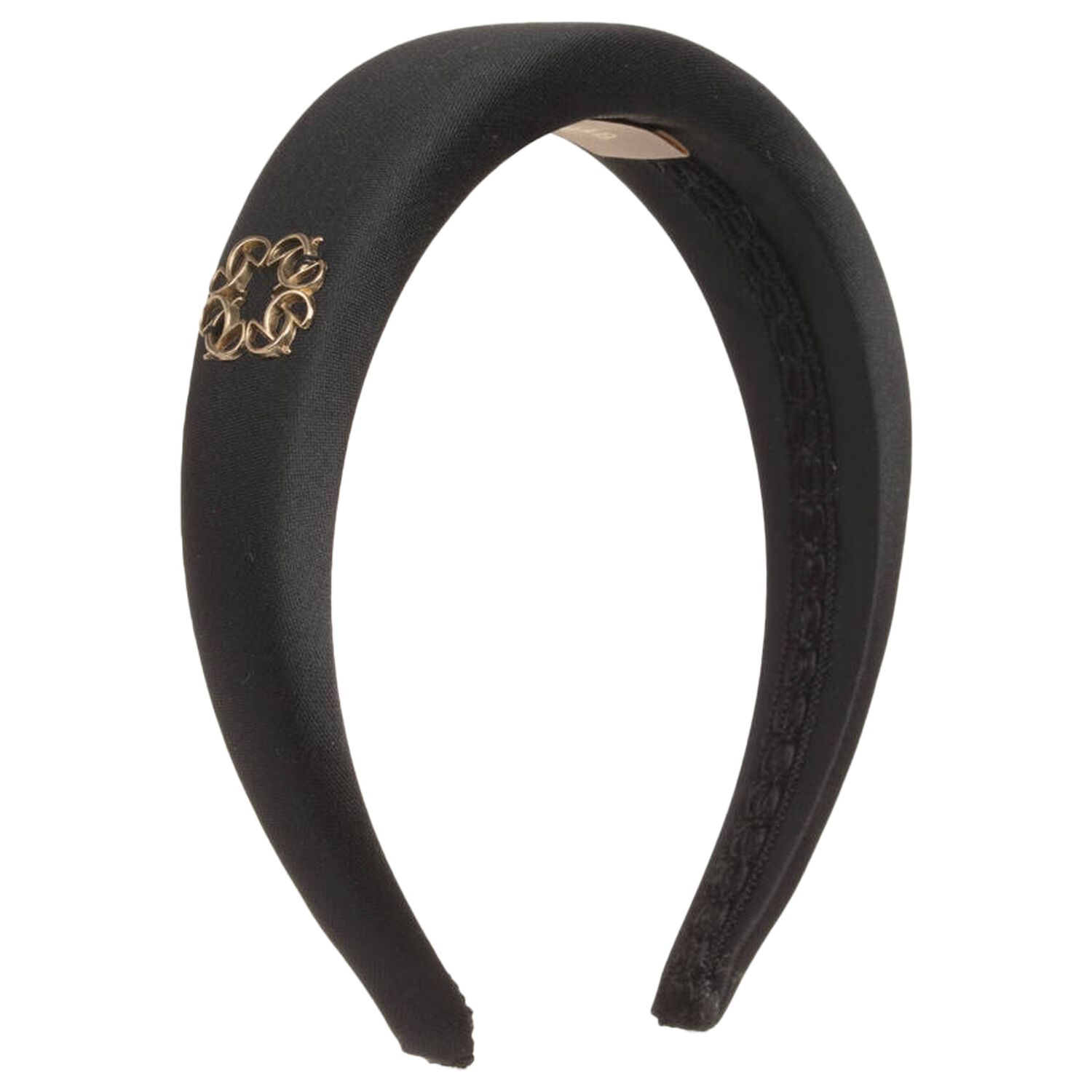 Girls Black Logo Padded Headband, 1, hi-res