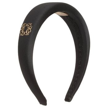 Girls Black Logo Padded Headband