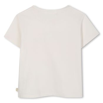 Girls Ivory Embellished T-Shirt