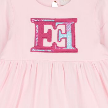 Younger Girls Pink Logo Dress