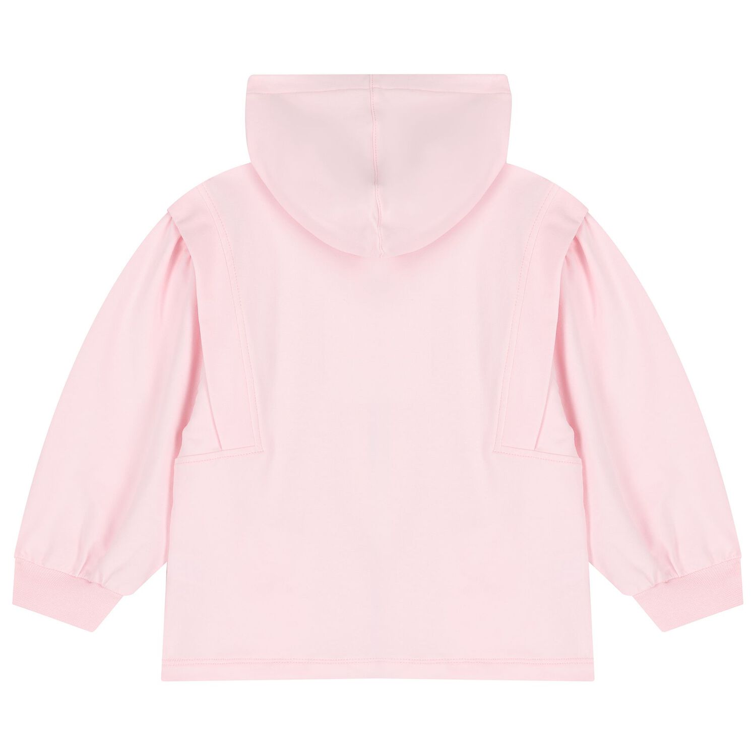 Girls Pink Logo Hooded Zip Up Top, 1, hi-res