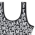 Girls Black & White Logo Swimsuit, 1, hi-res
