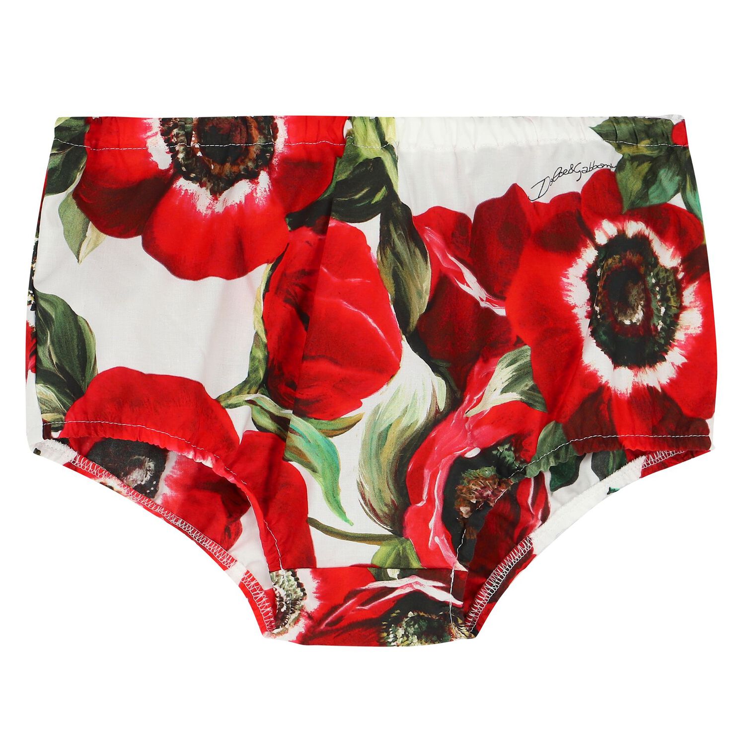 طقم بنات فستان بطبعة الزهور باللون الأحمر والأبيض, 1, hi-res image number null