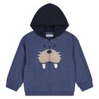 طقم رياضي للأولاد بطبعة دب باللون العاجي والأزرق الداكن (3 قطع), 2, hi-res