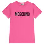 Girls Pink Logo Dress , 1, hi-res