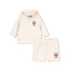 Younger Beige Tiger Logo Shorts Set, 1, hi-res