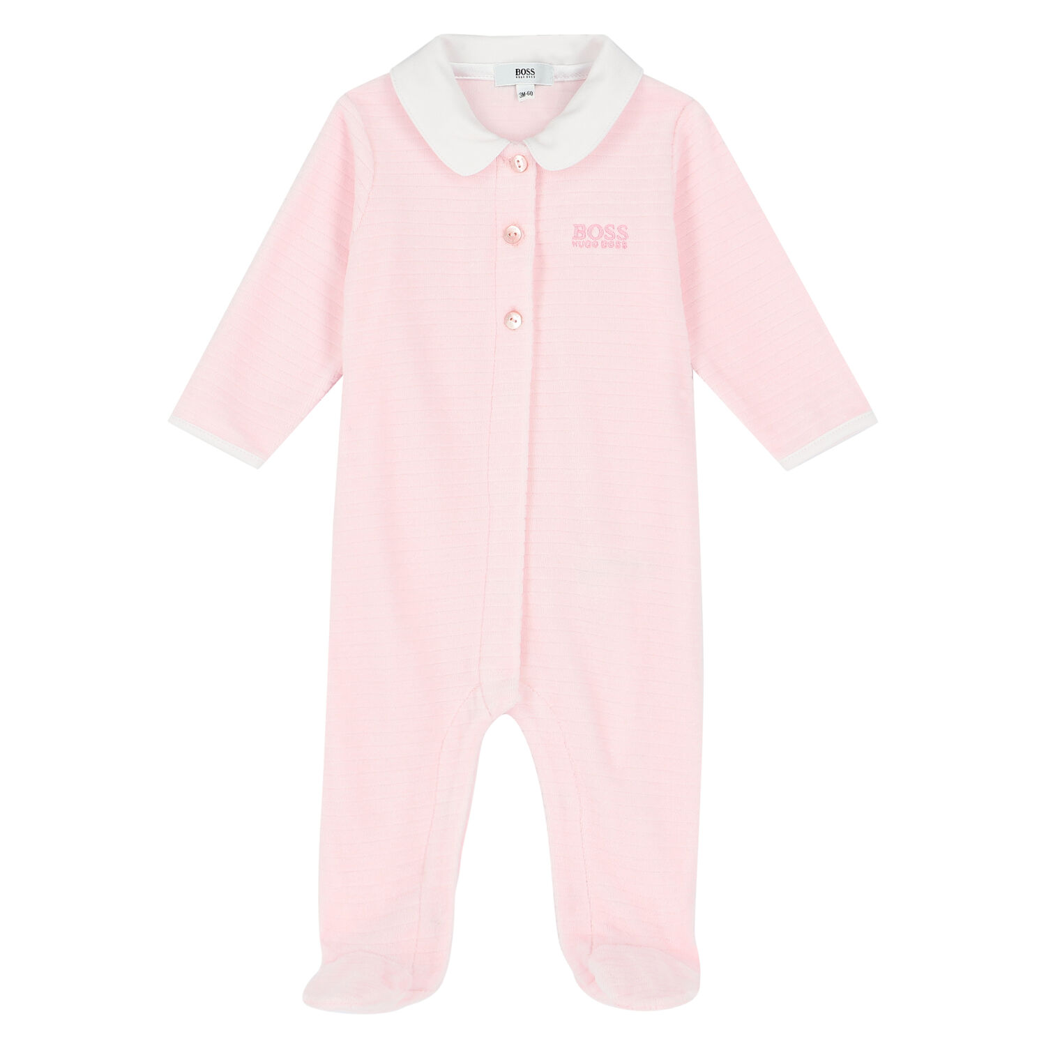 Baby Girls Pink Logo Babygrow Set, 1, hi-res
