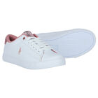 Girls White Logo Trainers, 1, hi-res