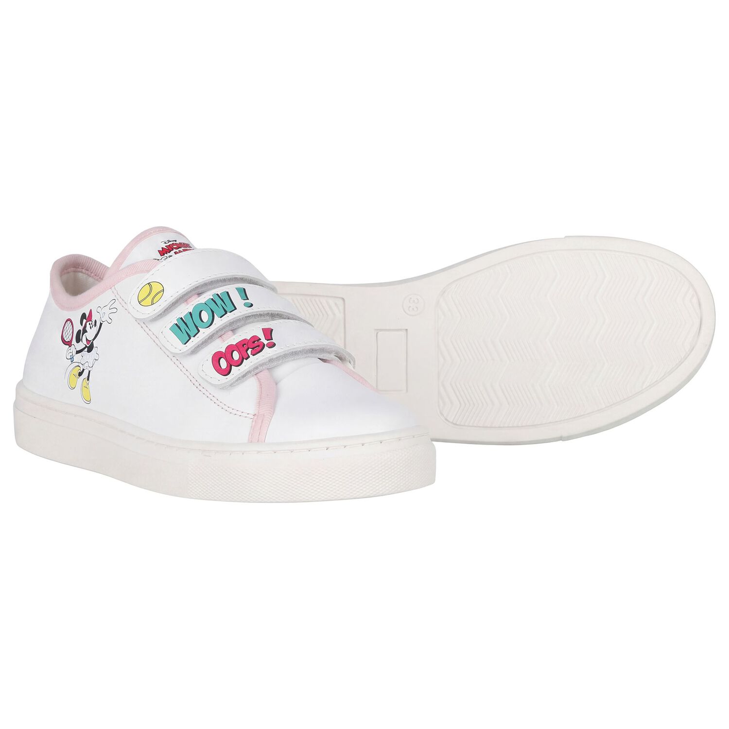 Girls White Disney Trainers, 1, hi-res