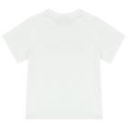 Younger Boys White Logo T-Shirt, 1, hi-res