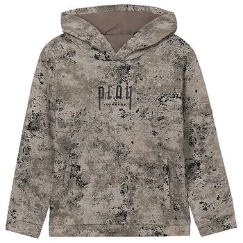 Boys Grey Hooded Top