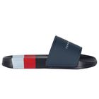 Boys Navy Blue Striped Logo Sliders, 1, hi-res