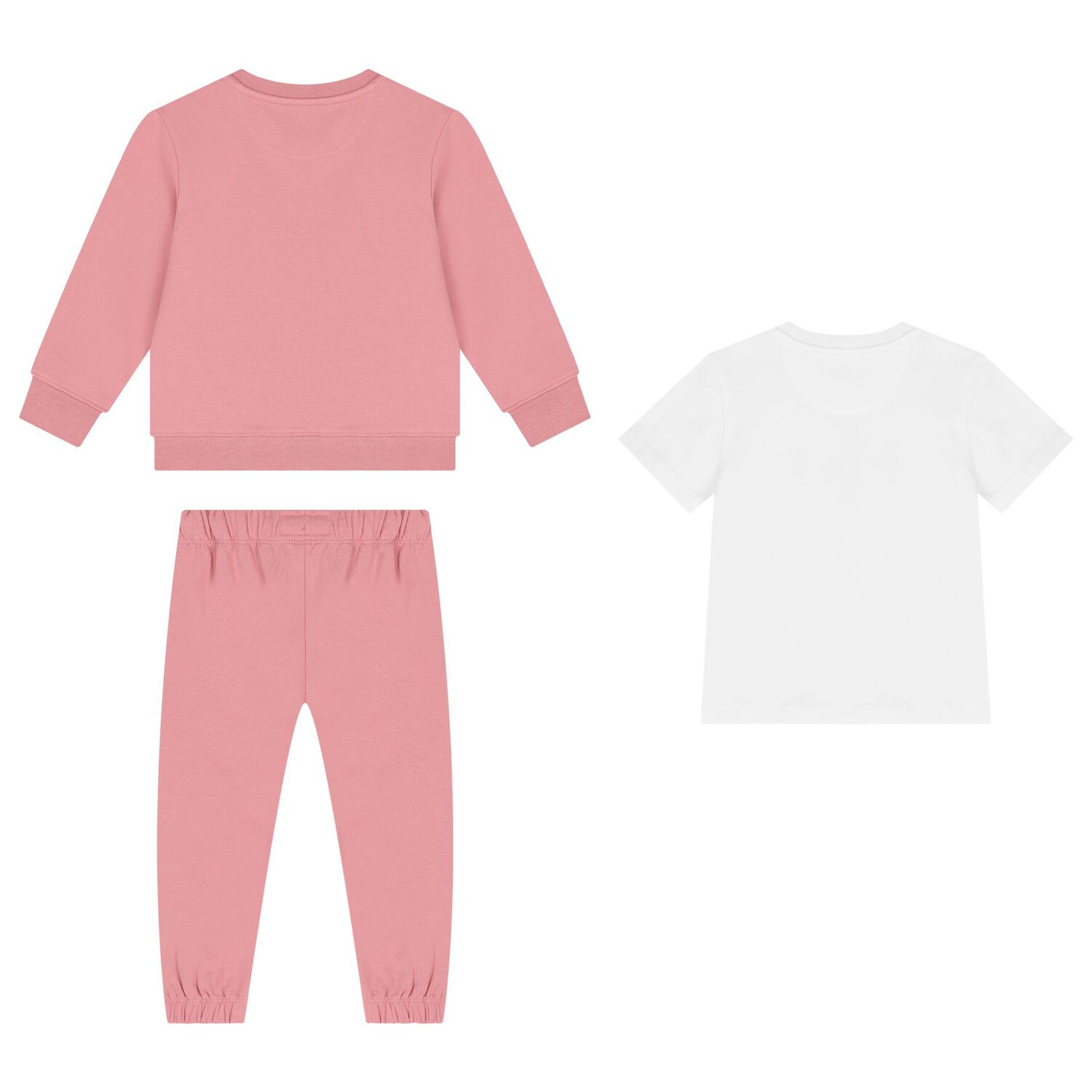 Baby Girls Pink & White Tracksuit 3-Piece Set, 7, hi-res image number null