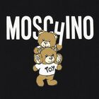 Younger Girls Black Teddy Bear Logo Dress, 4, hi-res