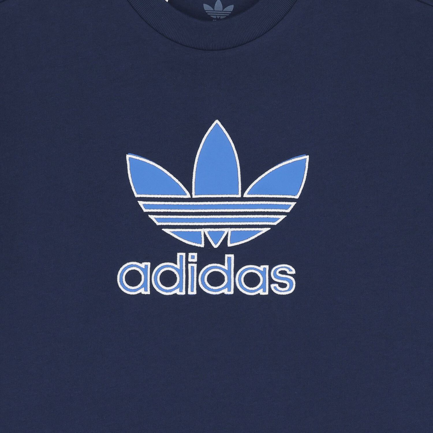 تيشيرت واسع بشعار تريفويل باللون الكحلي, 1, hi-res