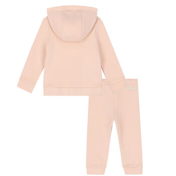Younger Girls Pale Pink Tracksuit