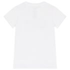Boys White Logo T-Shirt, 1, hi-res