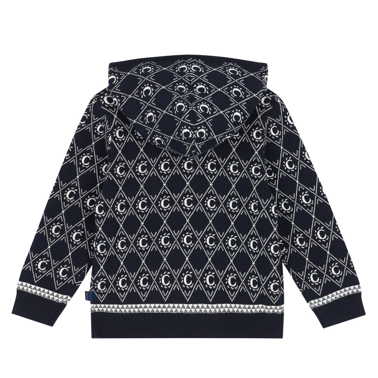 توب هودى بالشعار باللون الكحلى للبنات, 1, hi-res image number null