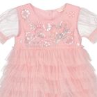 Baby Girls Pink Sequins Tulle Dress Set, 1, hi-res