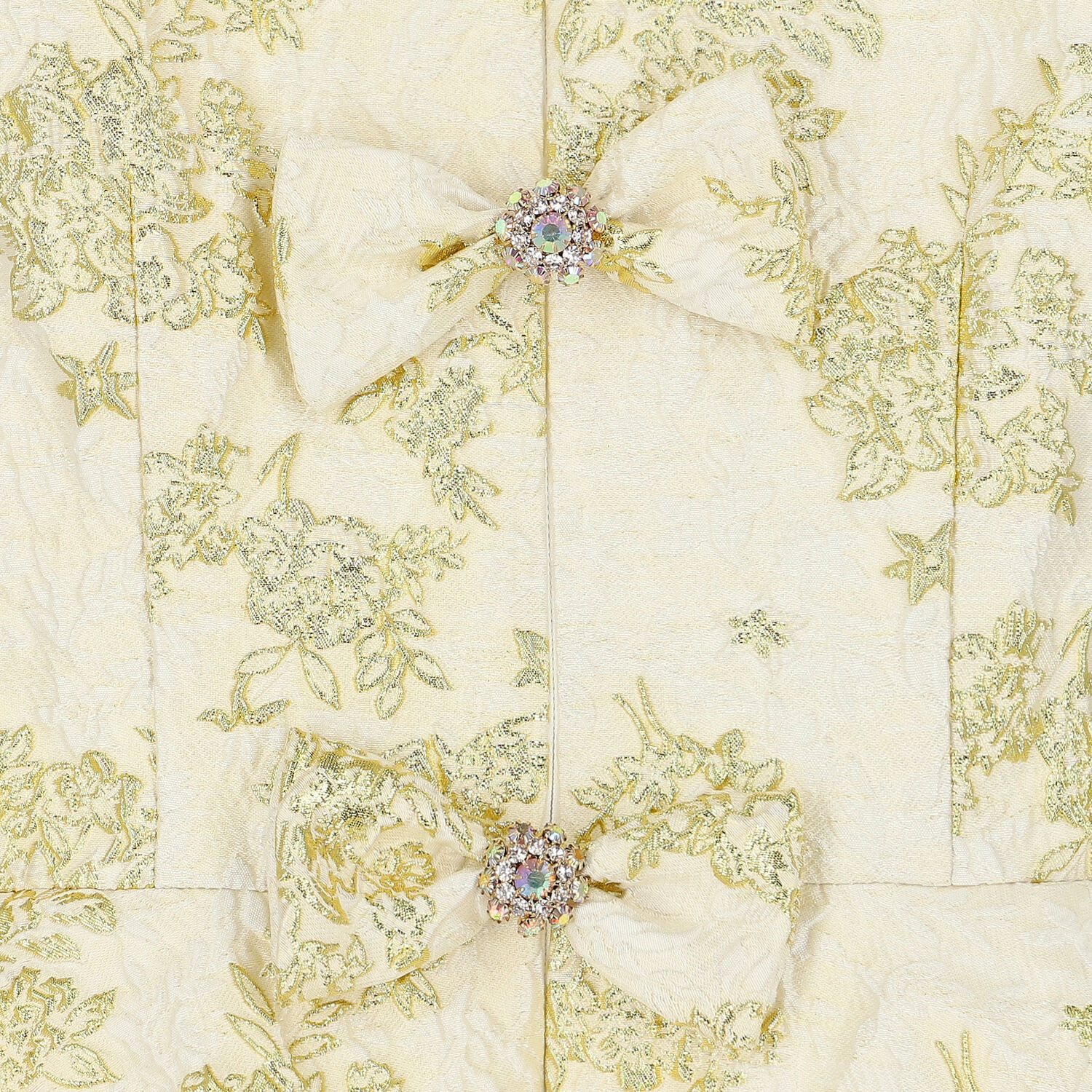 فستان باللون العاجي والذهبي, 1, hi-res