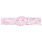 Baby Girls White & Pink Old English Roses Headband, 1, hi-res