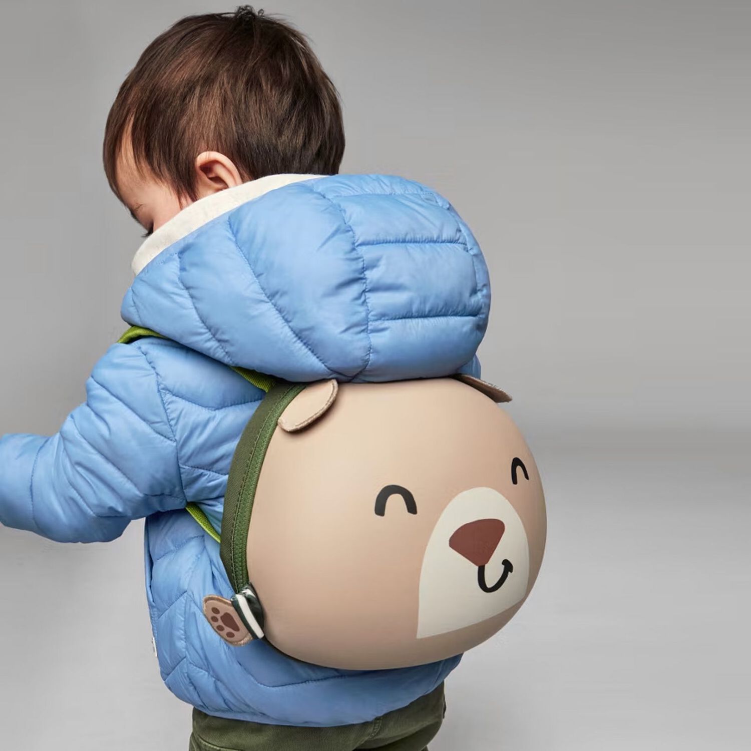 Beige Bear Backpack, 1, hi-res