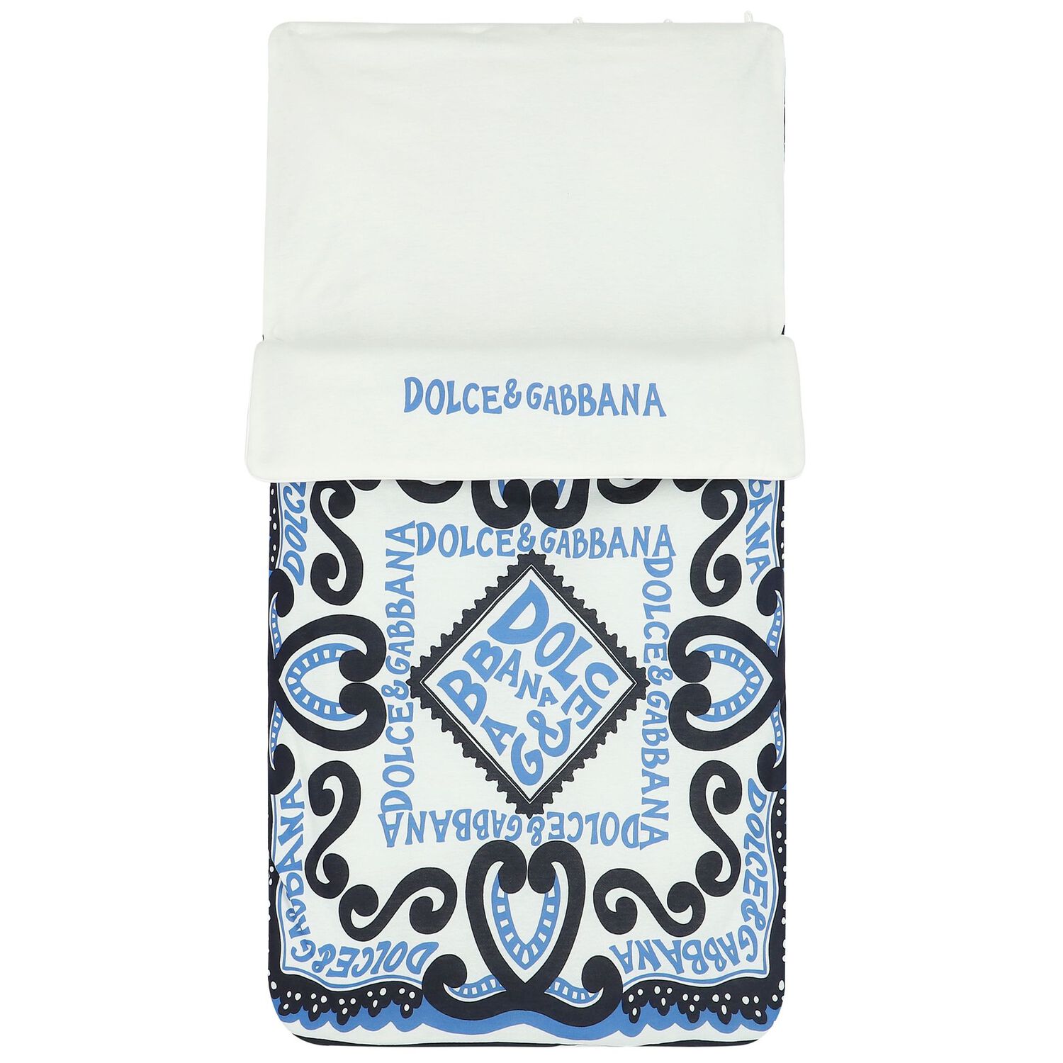 Baby Boys White & Blue Marina Print Nest, 1, hi-res image number null