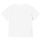 Younger Boys White Crocodile T-Shirt, 1, hi-res
