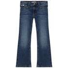Girls Blue Logo Flared Jeans, 1, hi-res
