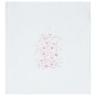 Baby Girls White Flower Baby Blanket, 1, hi-res