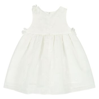 Younger Girls White Flower Dress