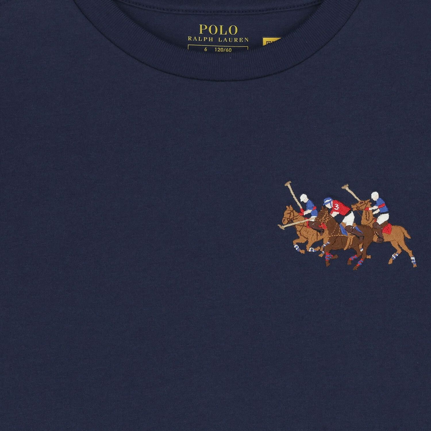 تي شيرت أزرق داكن بشعار للأولاد, 1, hi-res