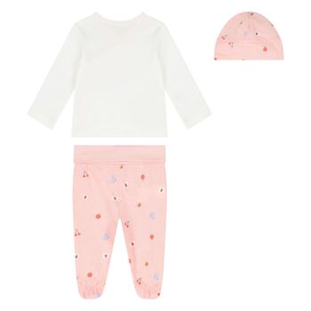 Baby Girls Ivory & Pink Gift Set