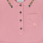 Girls Pink Logo Check Dress, 1, hi-res