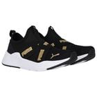 Boys Black Logo Slip On Trainers, 1, hi-res