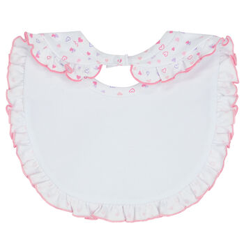 Baby Girls White Fairytale Wishes Bib