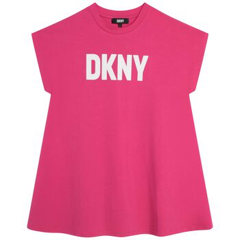 Girls Pink Logo Dress