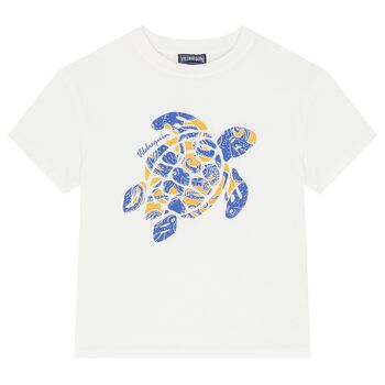 Boys White Turtle T-Shirt