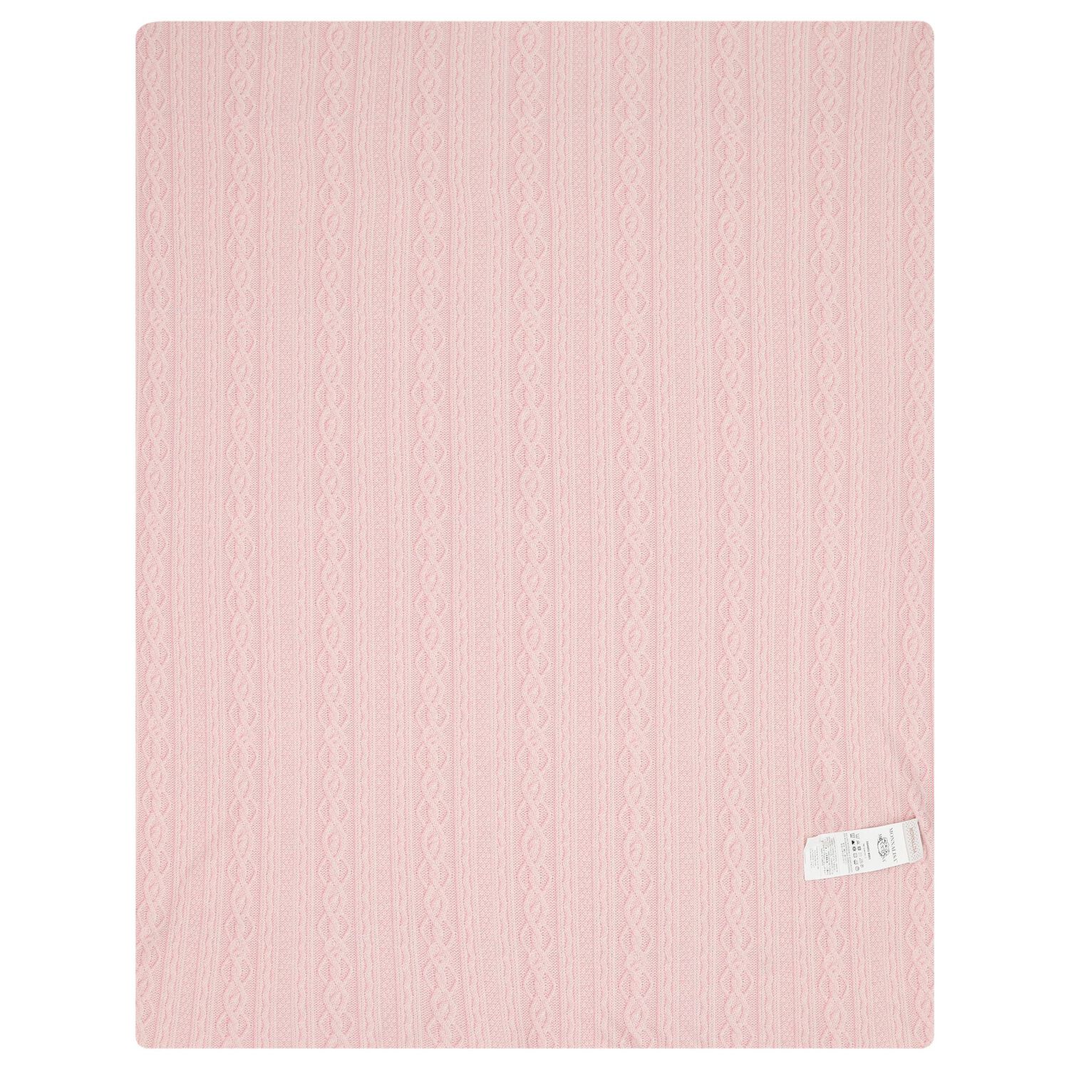 Baby Girls Ivory & Pink Teddy Bear Blanket, 1, hi-res