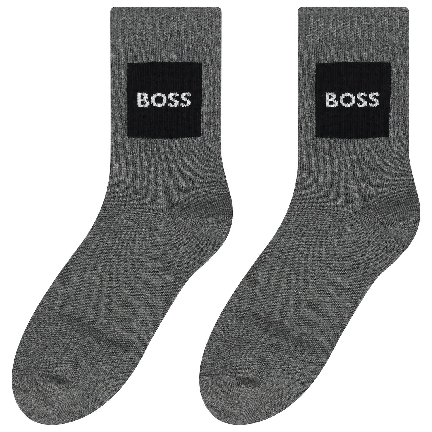 Boys Grey, White & Beige Logo Socks ( 3-Pack ) , 1, hi-res