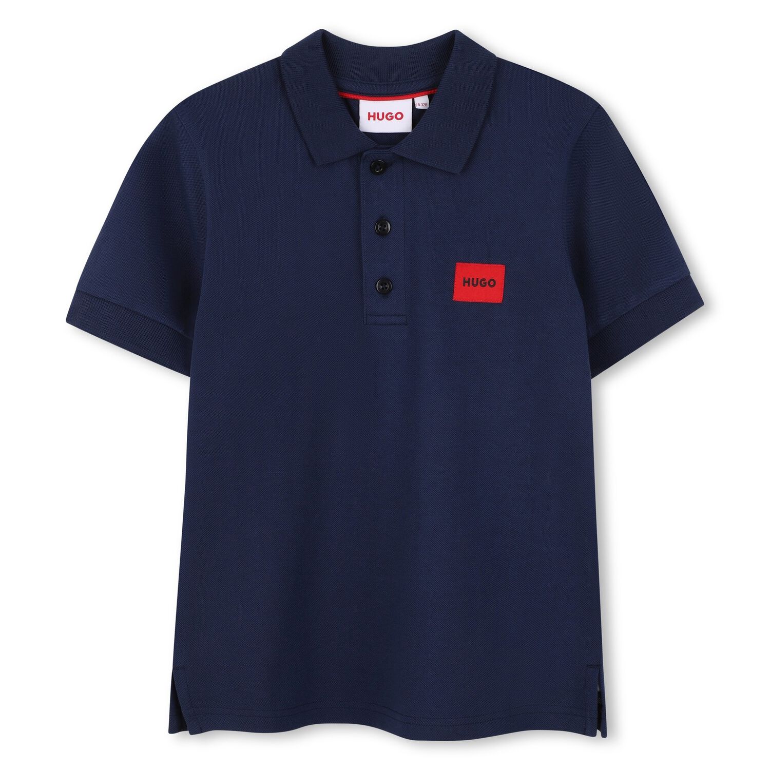Boys Mini Me Navy Blue Logo Polo Shirt, 3, hi-res