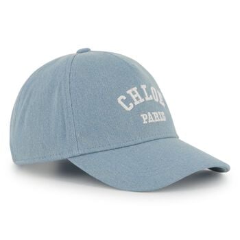 Girls Blue Logo Denim Cap