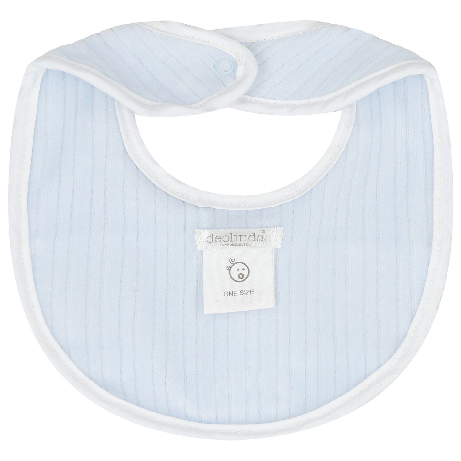 Baby Boys Blue Smocked Bib, 1, hi-res