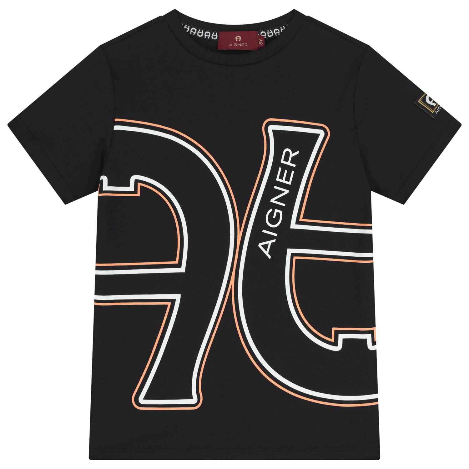 تي شيرت أسود بشعار للأولاد, 2, hi-res