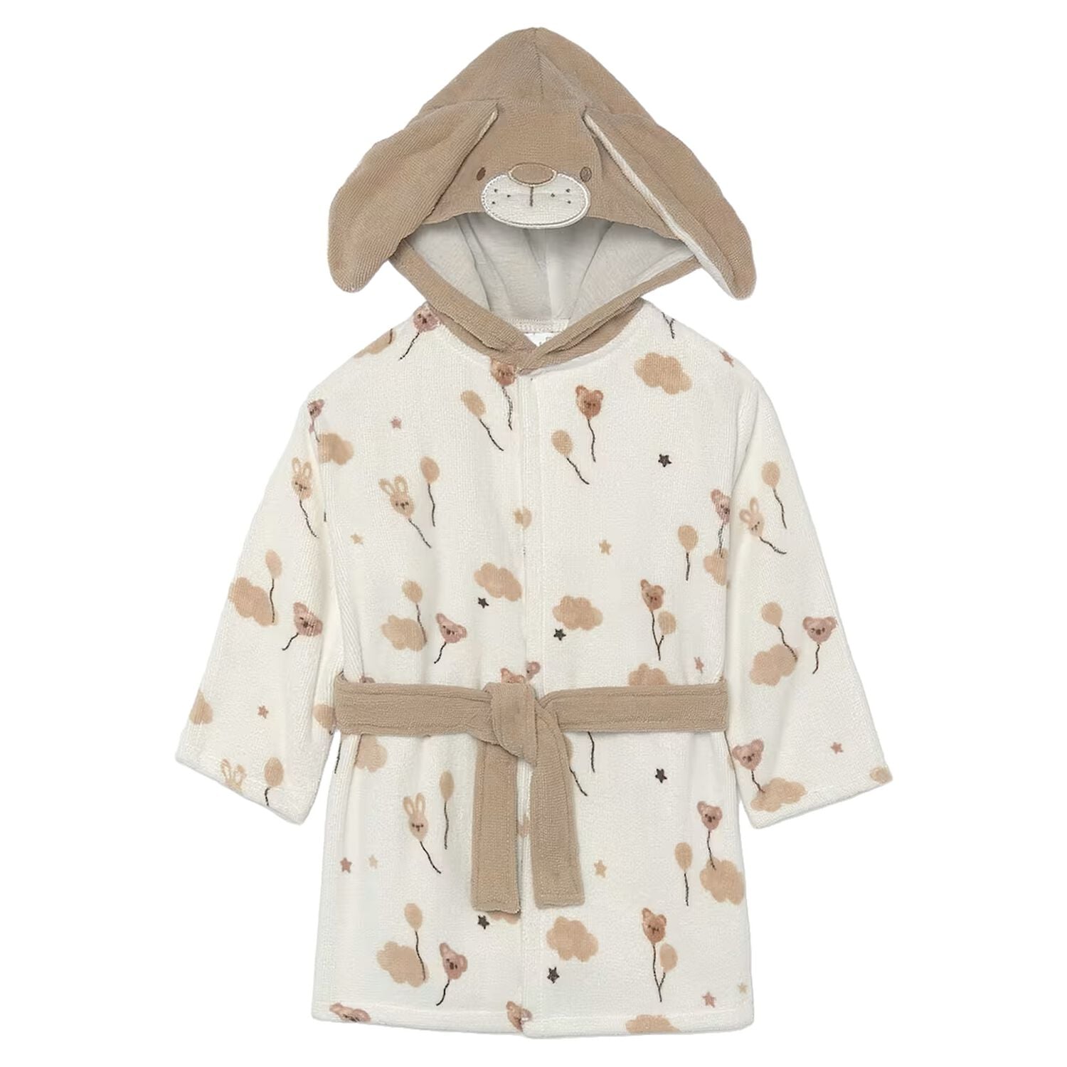 Ivory Bunny Baby Hooded Robe, 1, hi-res
