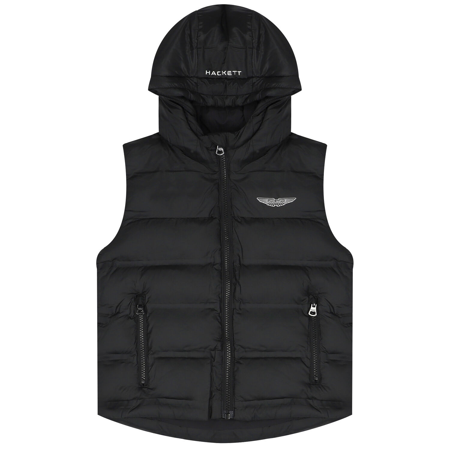 Boys Black Aston Martin Logo Gilet, 1, hi-res image number null