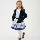 تيشيرت بنات بطبعة قلعة باللون العاجي , 1, hi-res