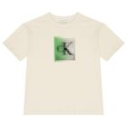 Boys Beige Logo T-Shirt, 2, hi-res